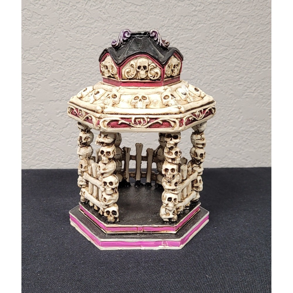 Ashland Tiny Treasures Halloween Skeleton Gazebo Miniature Halloween Village